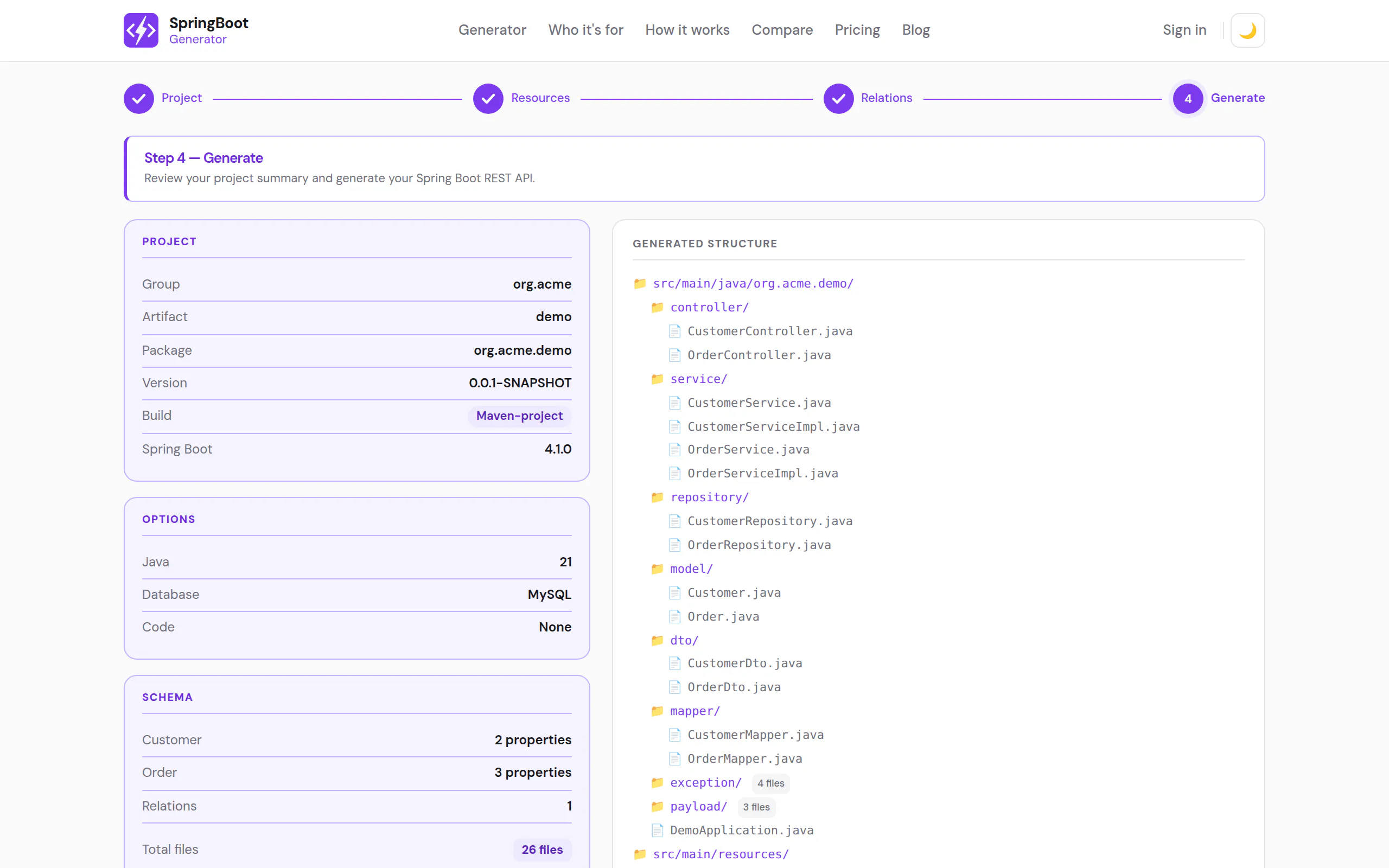 SpringBoot Generator gallery image