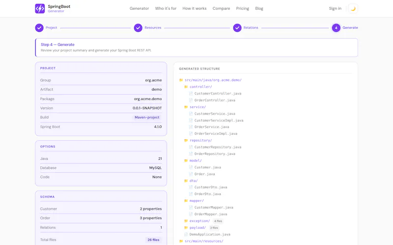 SpringBoot Generator screenshot 7