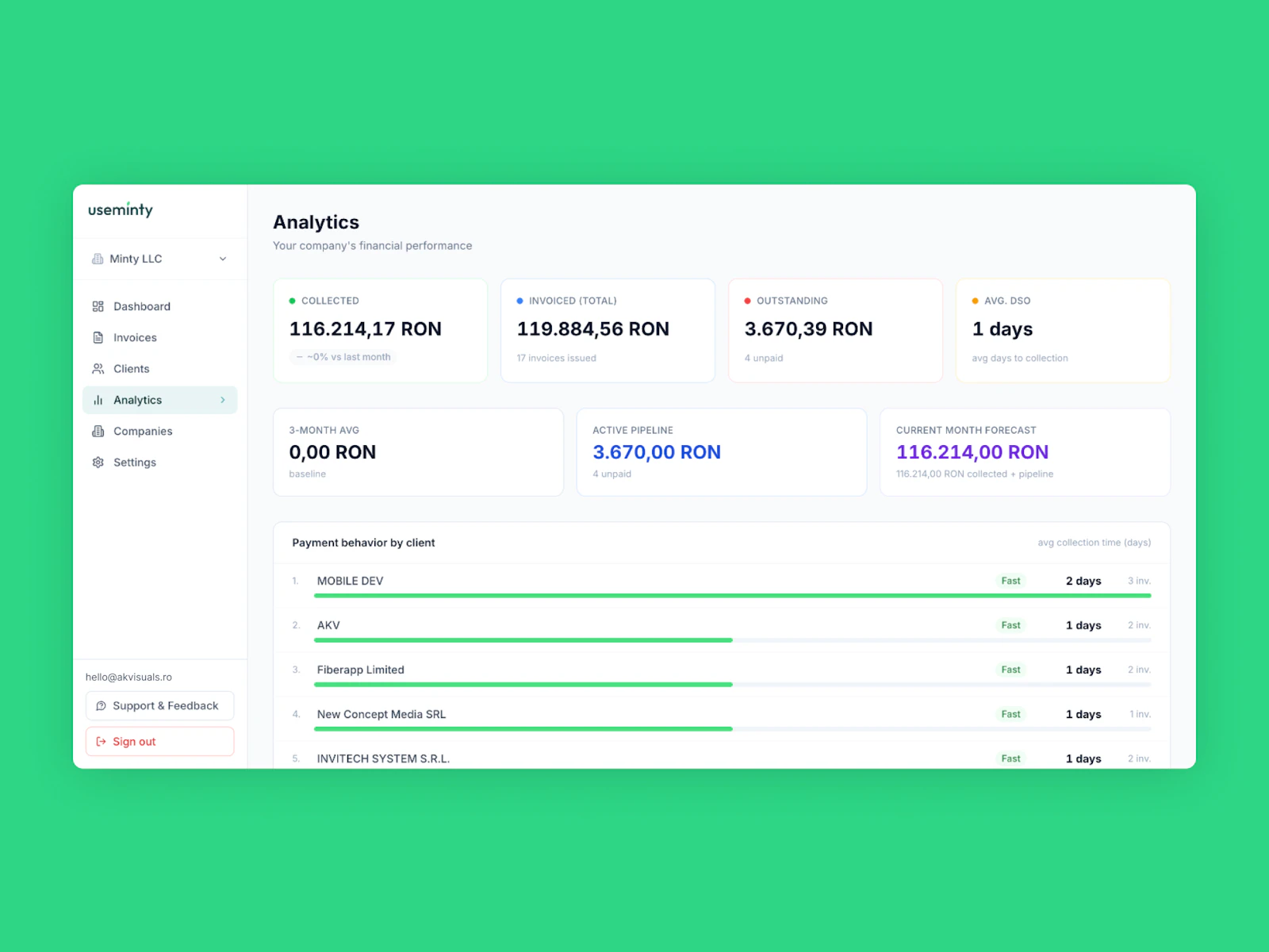 Useminty.app screenshot 2