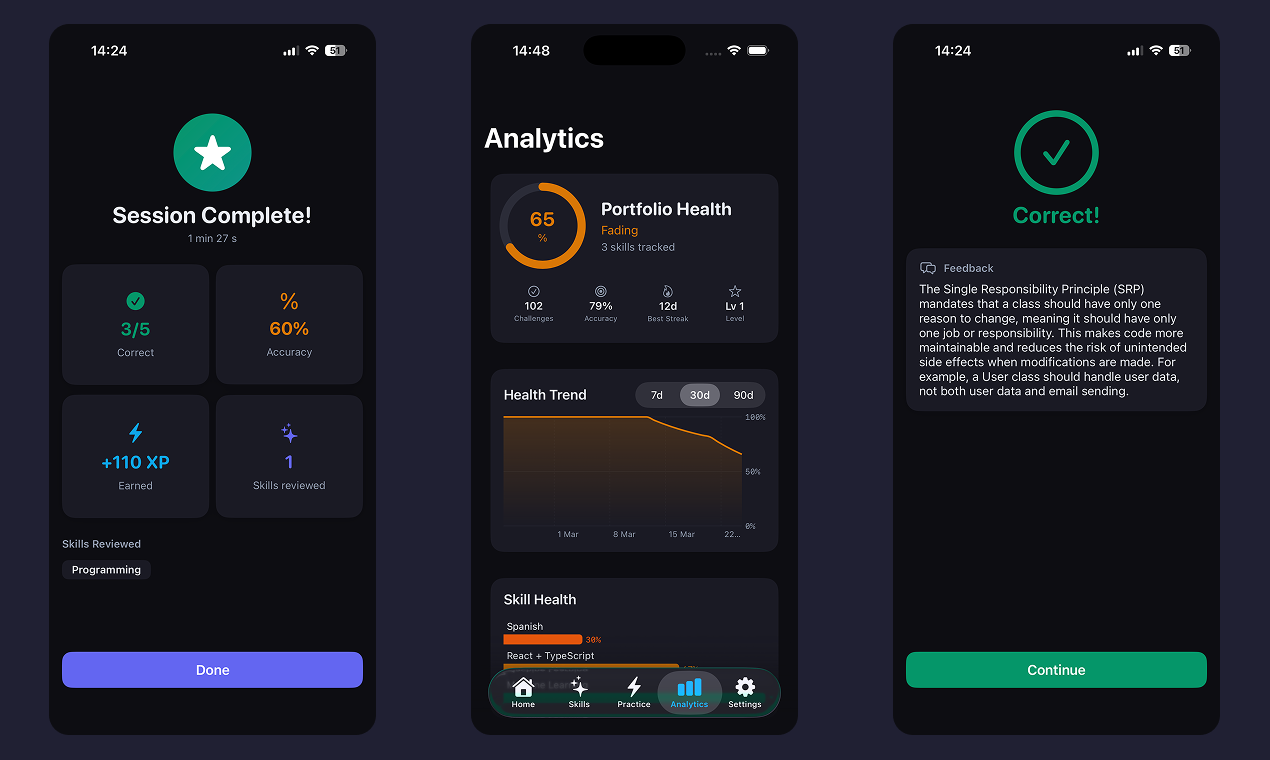 Skill Decay Tracker gallery image