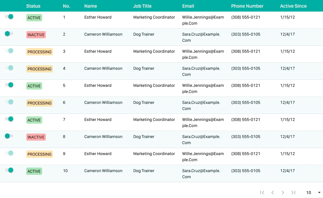 RTL/LTR Responsive Tables in Figma gallery image
