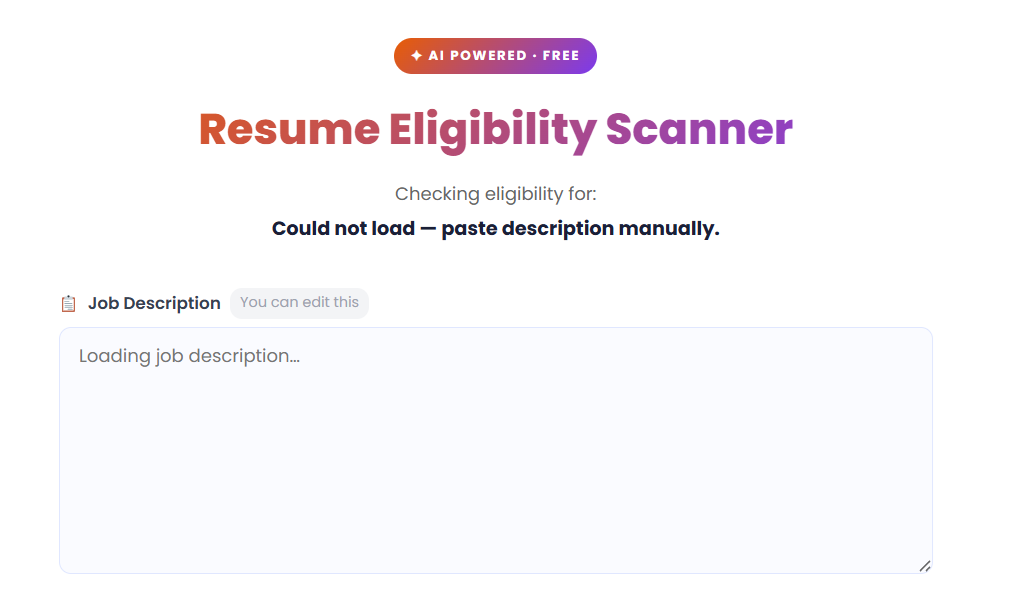 Free AI Resume Scanner for India gallery image