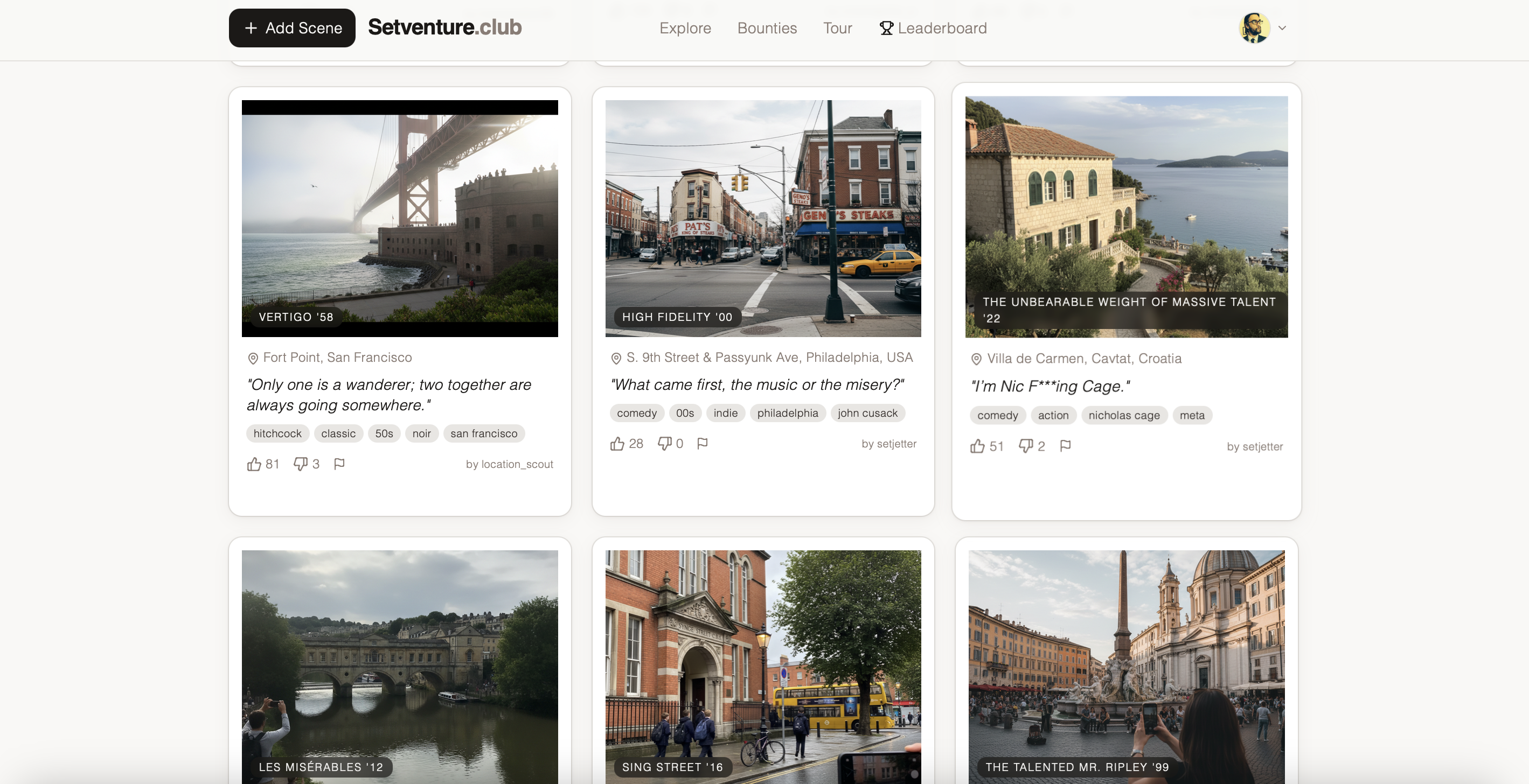Setventure — Discover Film Locations - Screenshot 2 showing product features and functionality
