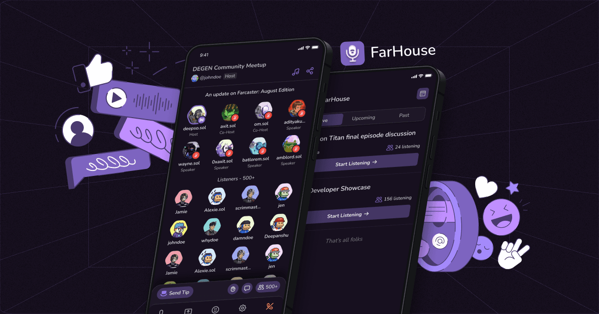 startuptile FarHouse-Audio Spaces for Farcaster