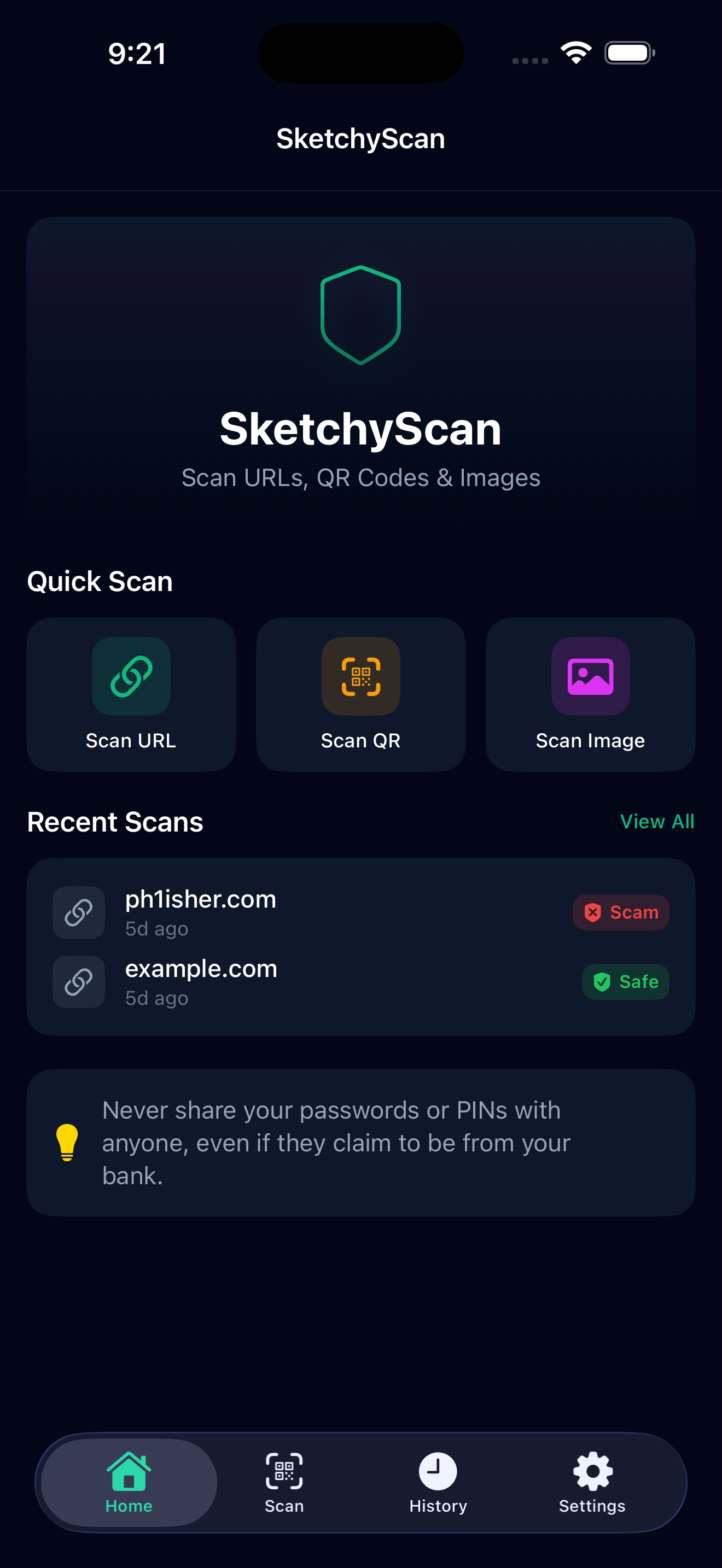 SketchyScan - Main product screenshot demonstrating key features and user interface