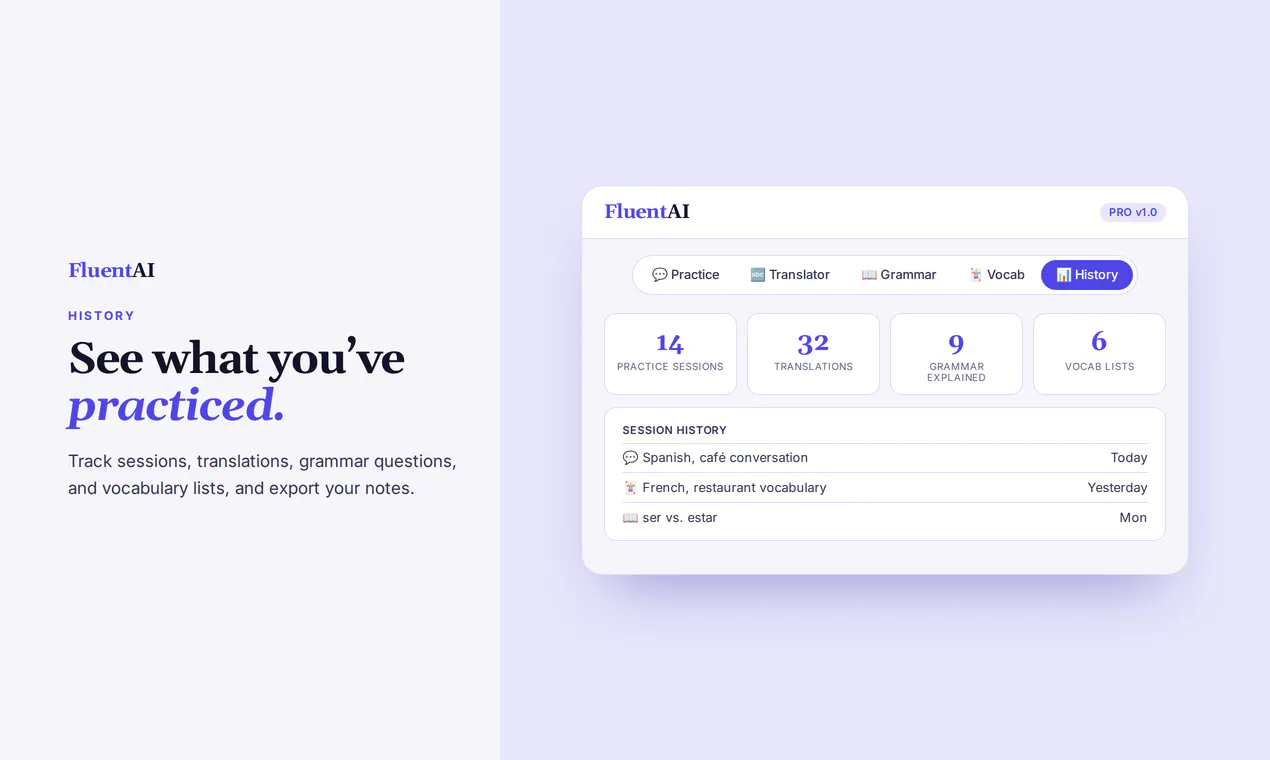 FluentAI: Language Learning Assistant gallery image