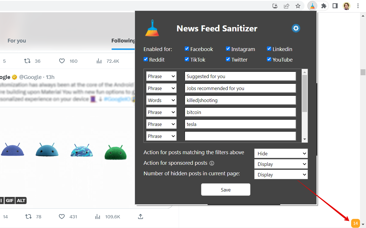 News Feed Sanitizer gallery image
