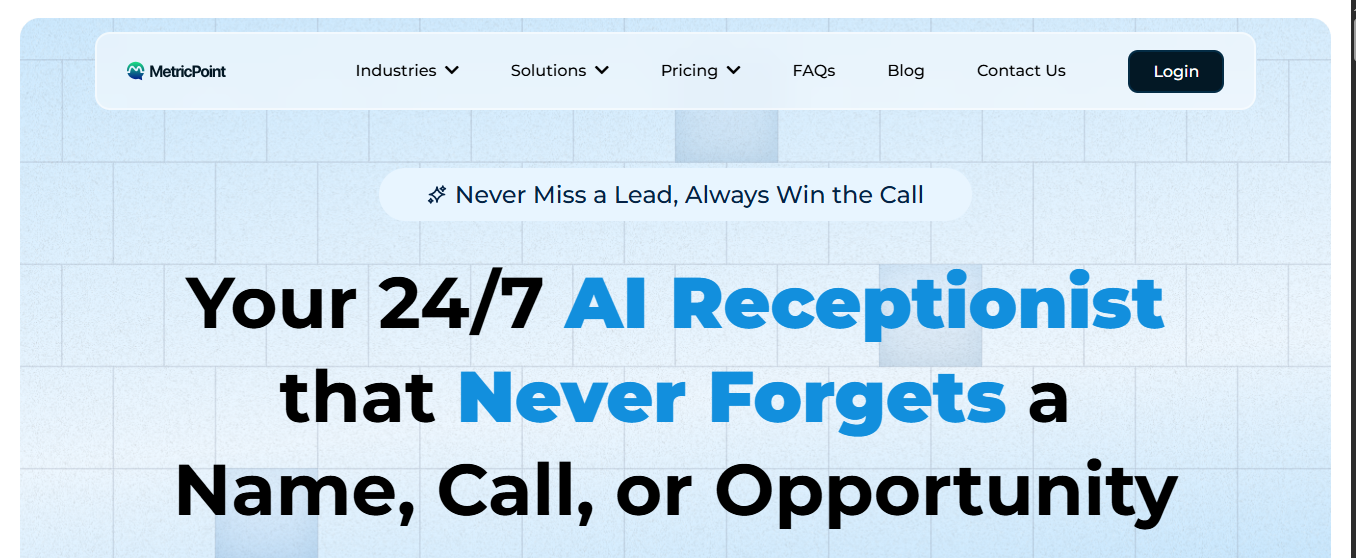 Metricpoint - Main product screenshot demonstrating key features and user interface