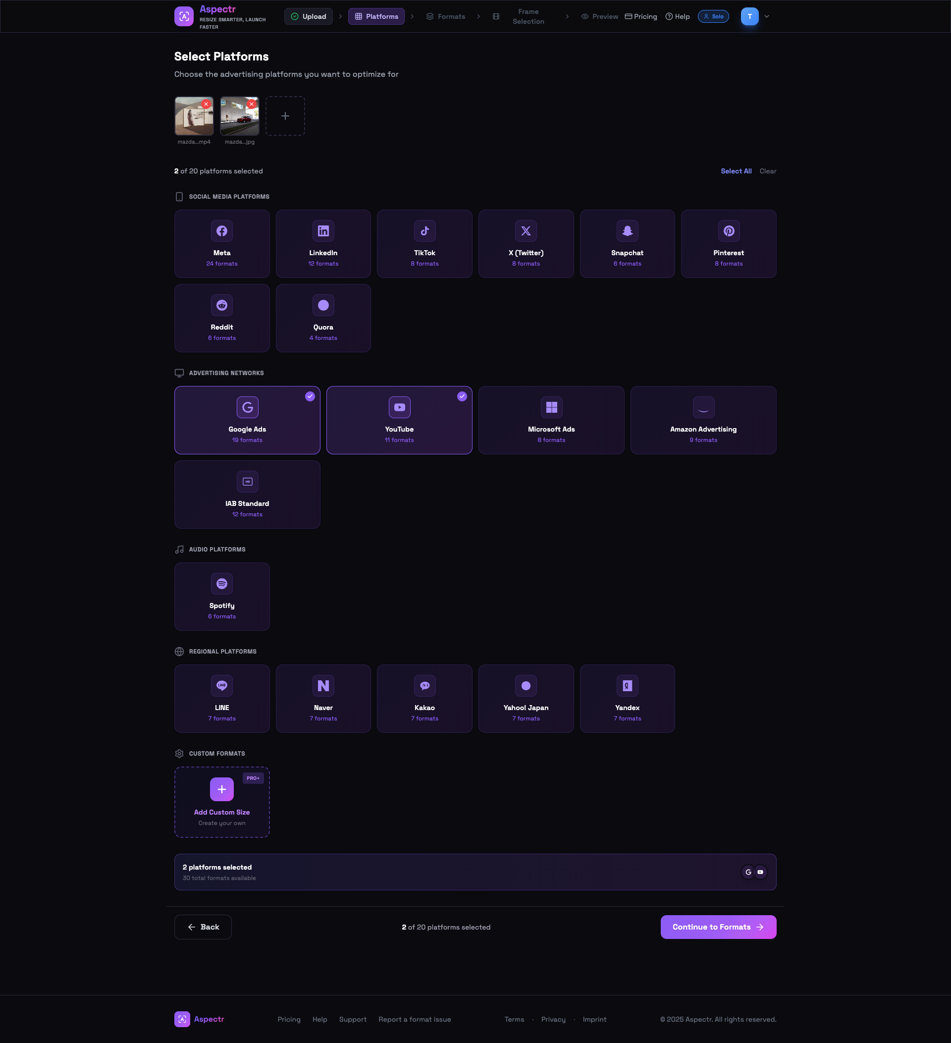 Aspectr - Screenshot 3 showing product features and functionality