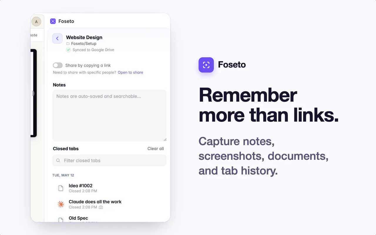 Foseto screenshot