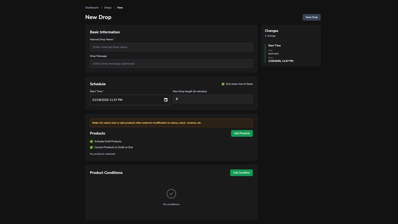 Droppable - Main product screenshot demonstrating key features and user interface