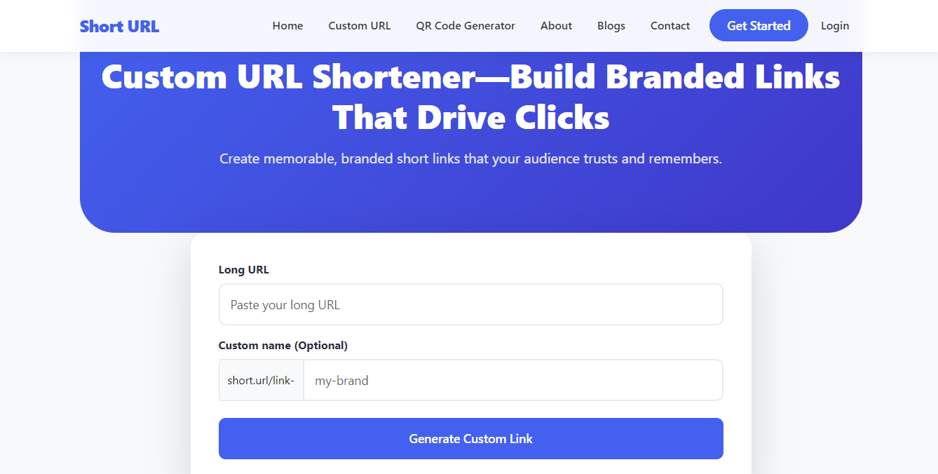 Short URL - Screenshot 3 showing product features and functionality