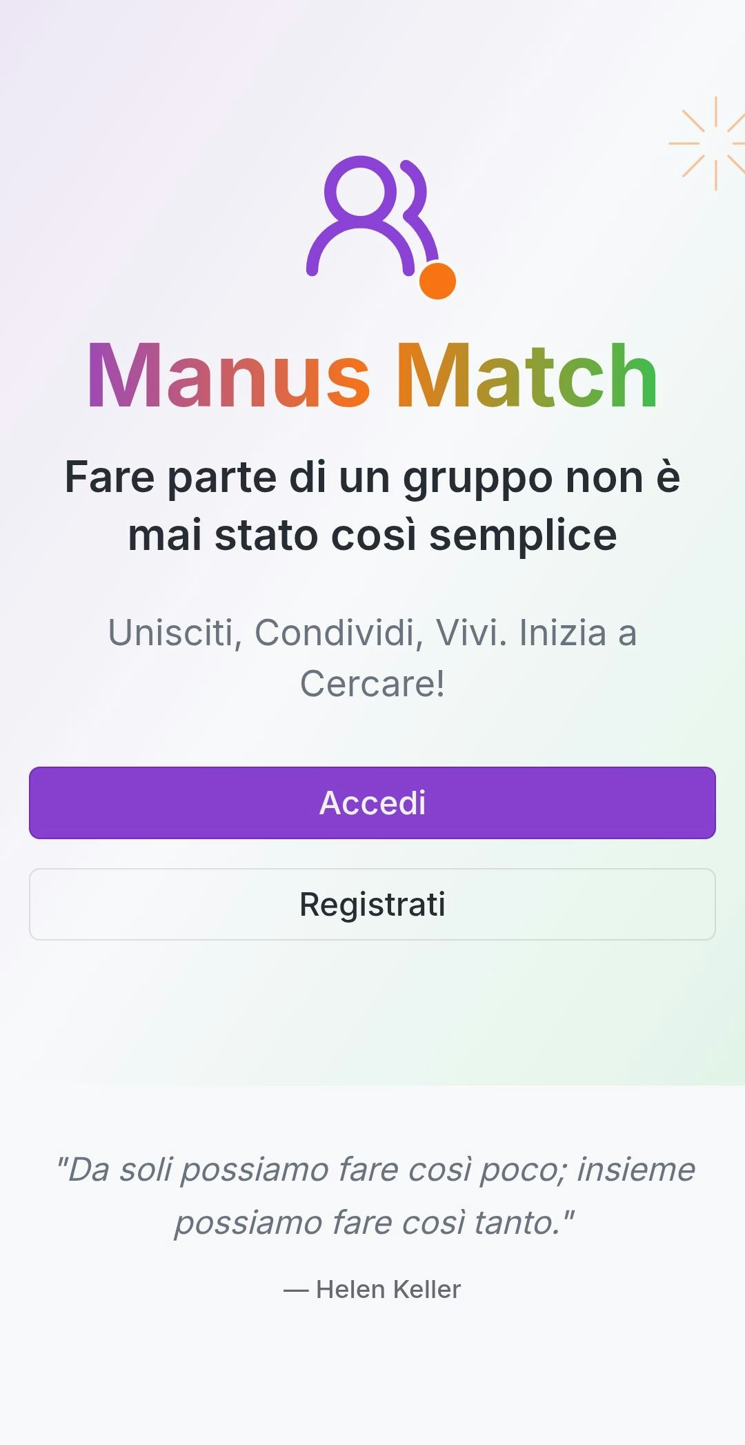 Manus Match - Main screenshot showing features and interface