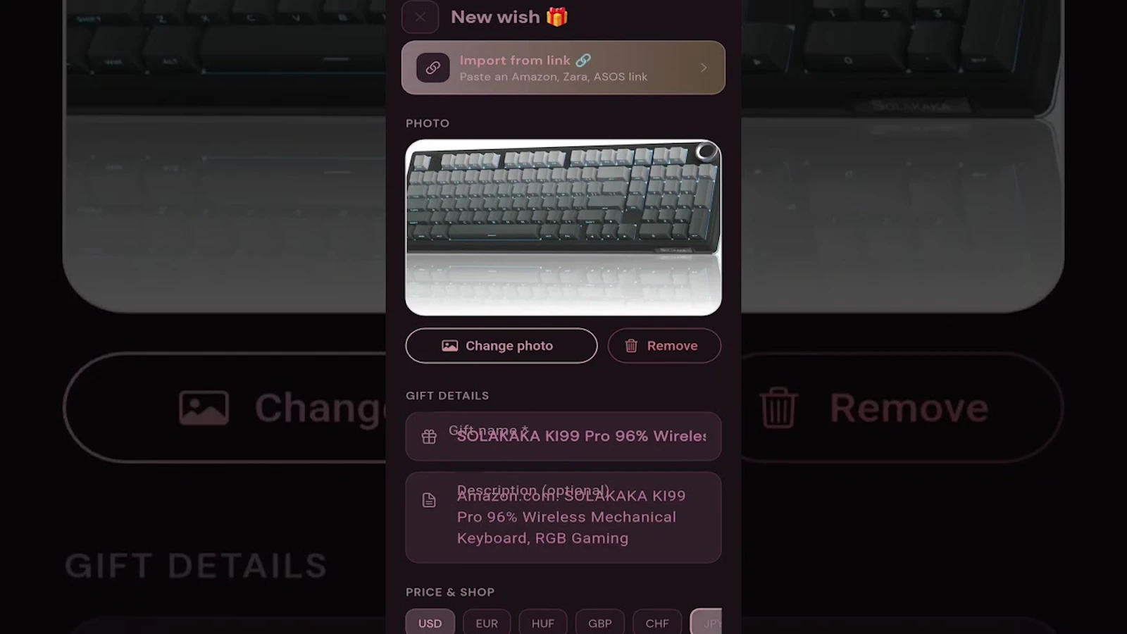 Wishbloom - Wishlist & Gifts screenshot 1 (video preview)