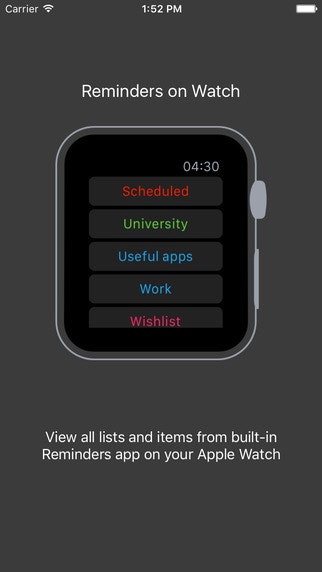 Reminders on Watch