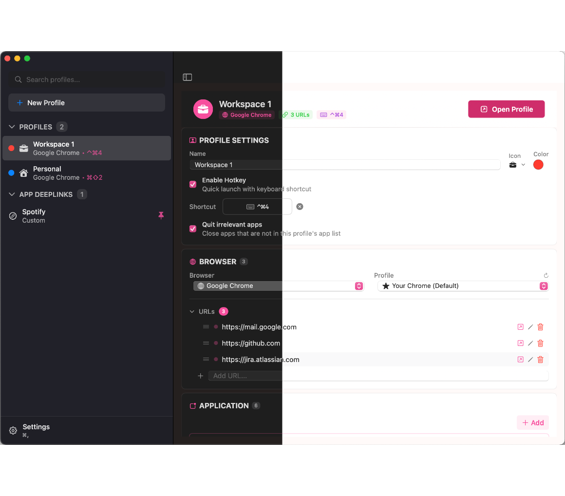 Mídia 2 de ShiftPlus - Gerencie seu espaço de trabalho em um clique