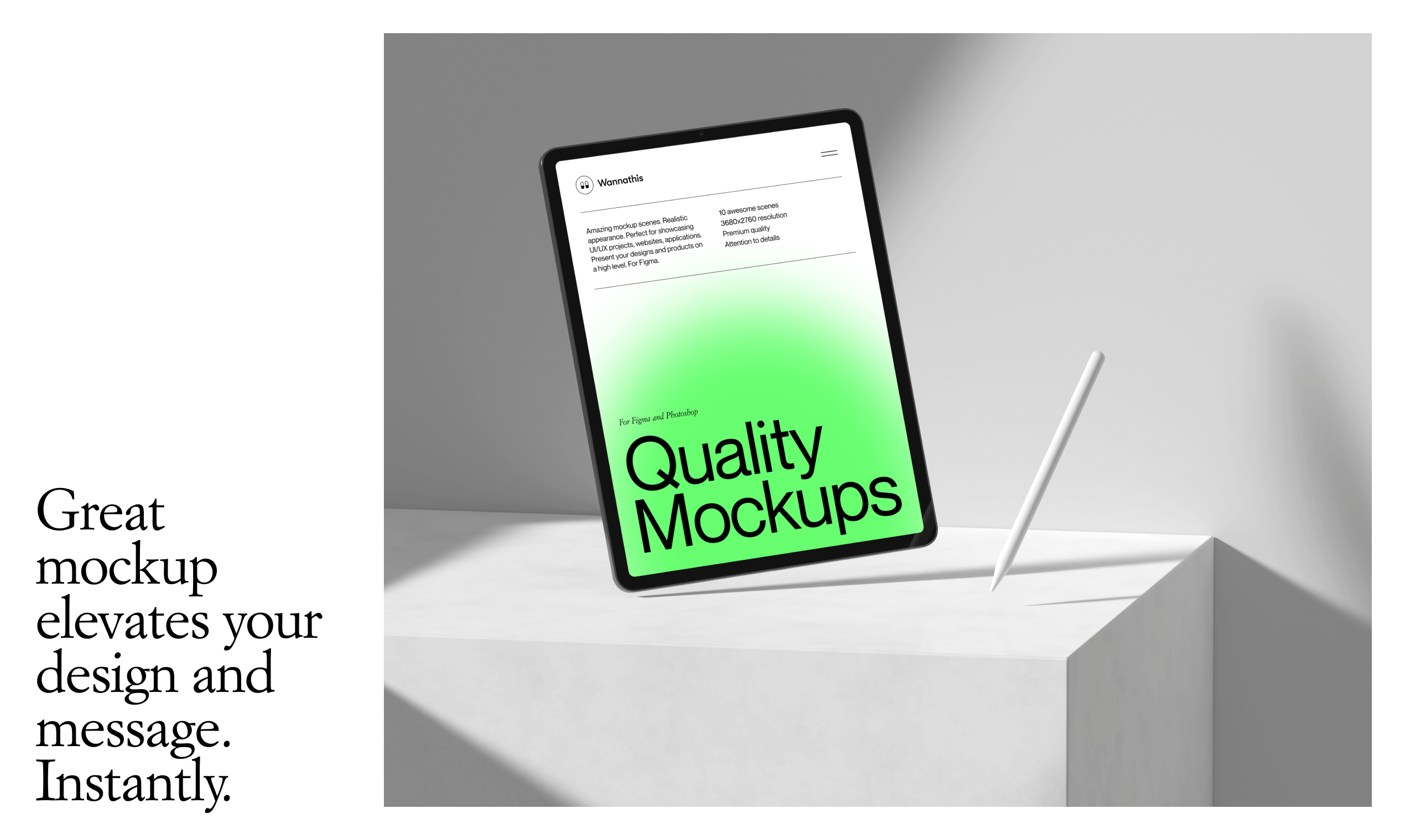 iPad pro mockups - การจำลองคุณภาพสูงสำหรับงานนำเสนอ media 5