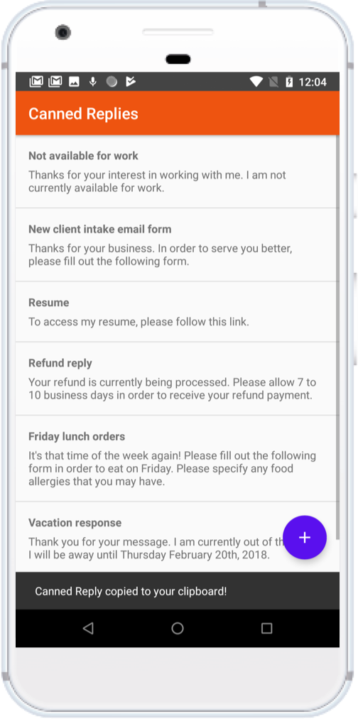 Canned Replies gallery image