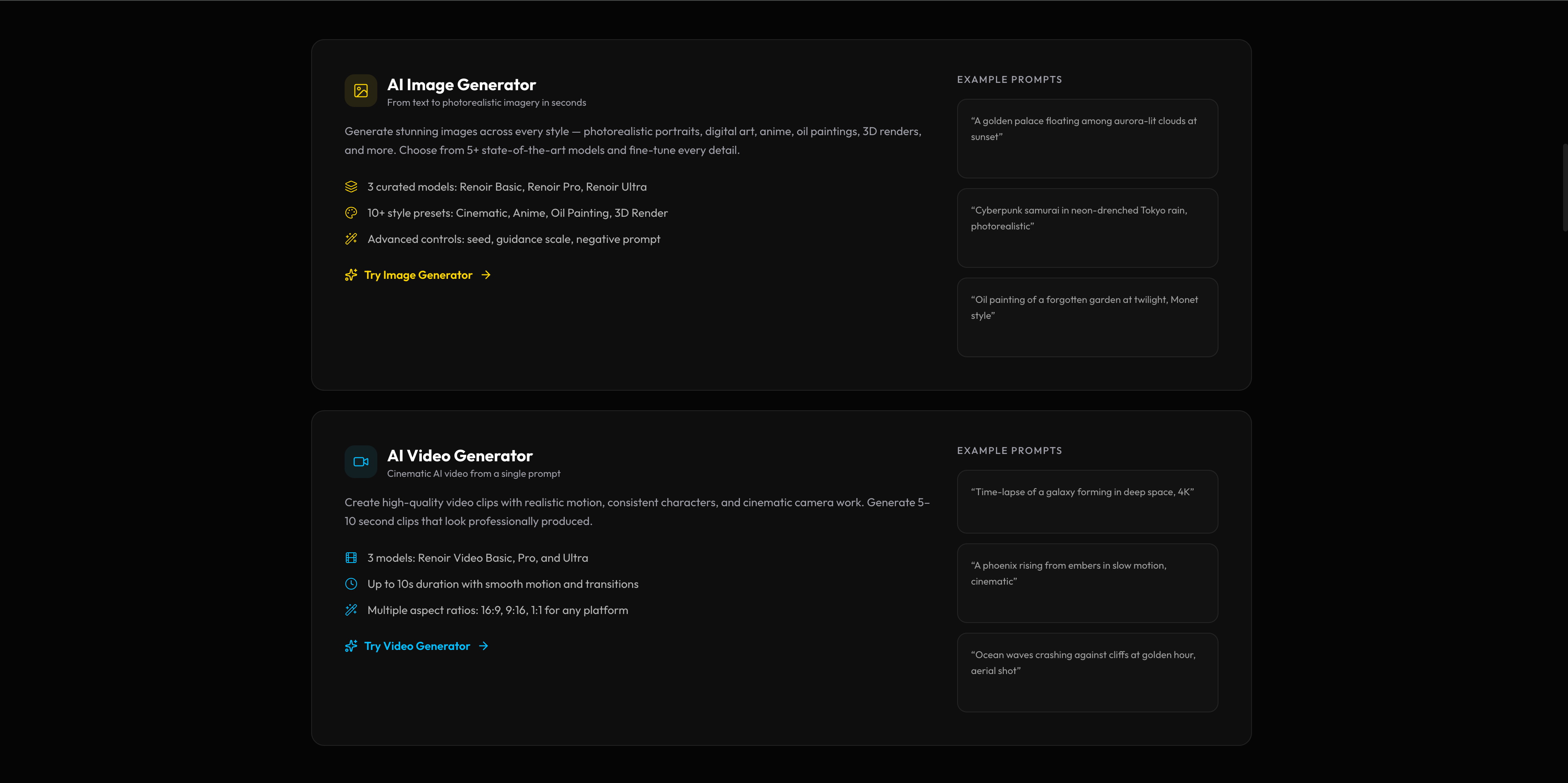 Renoir AI - Screenshot 2 showing product features and functionality