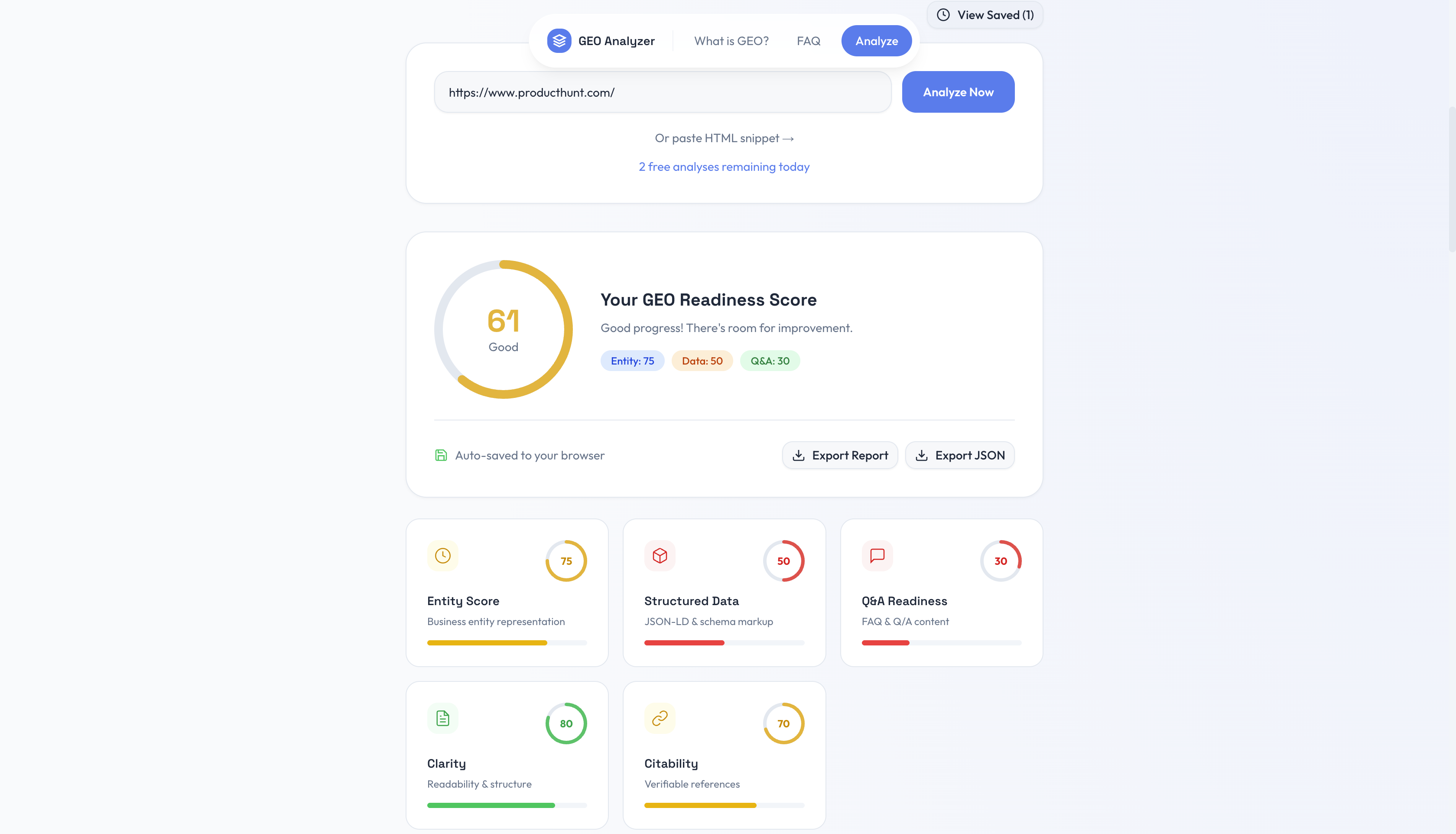 GEO Analyzer gallery image