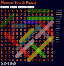 Free Online Number Search Puzzle Game gallery image