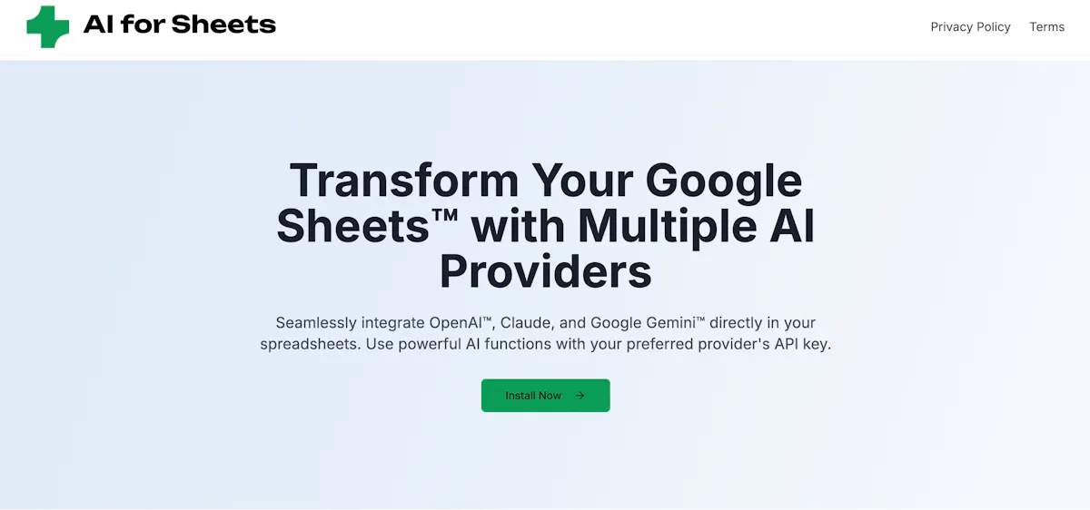 AI for Sheets
