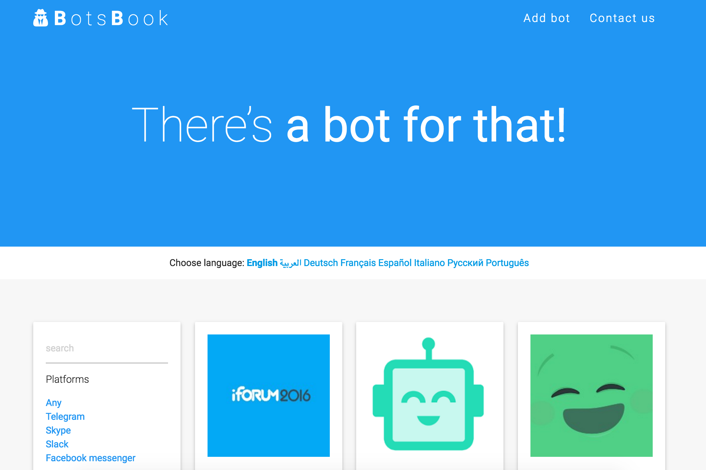BotsBook - Bots directory