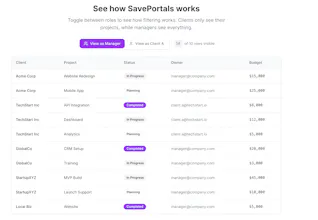 SavePortals - Notion Client Portals gallery image