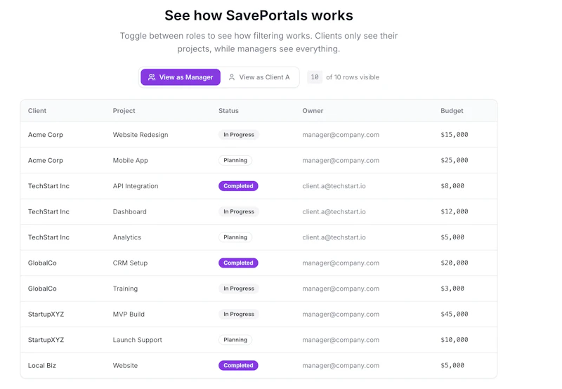 SavePortals - Notion Client Portals screenshot 2