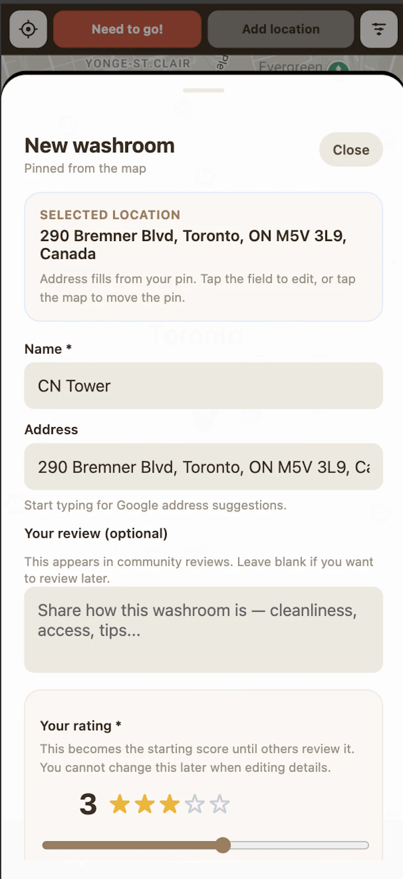 OpenLoo screenshot 2