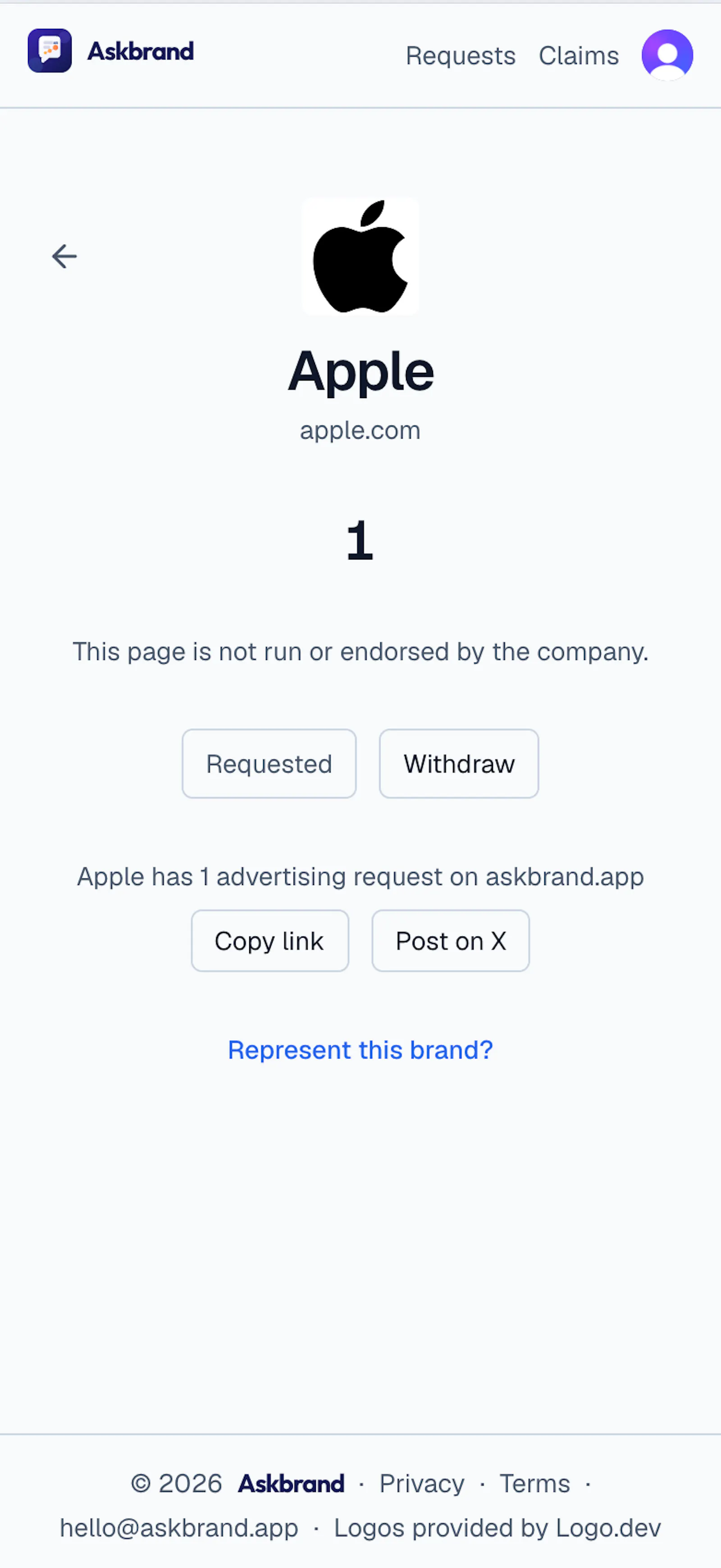 Askbrand screenshot 5
