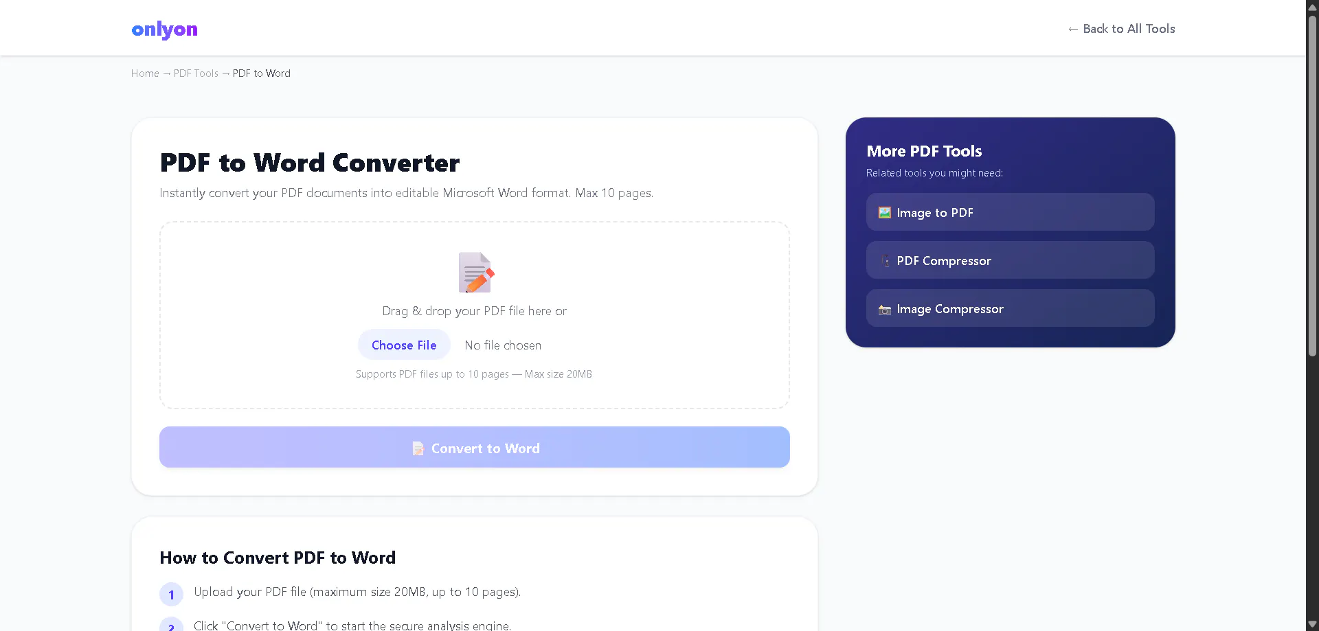 OnlyOn: Free AI & PDF Toolkit gallery image