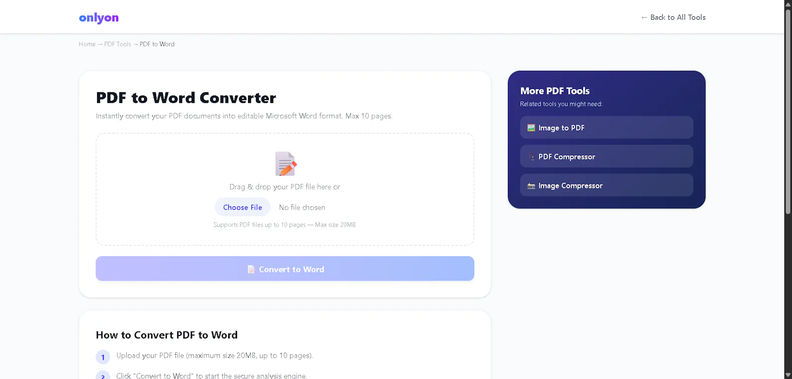 OnlyOn: Free AI & PDF Toolkit screenshot 4