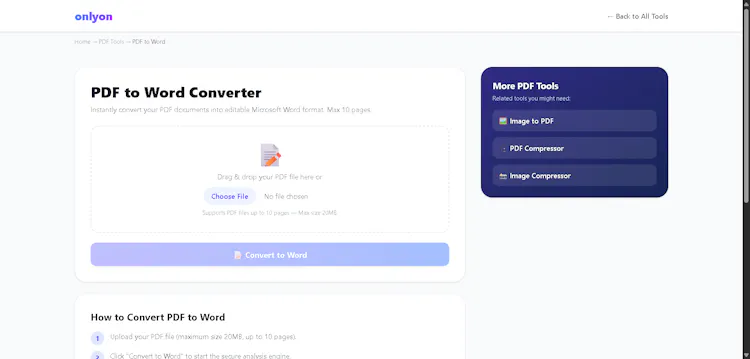 OnlyOn: Free AI & PDF Toolkit