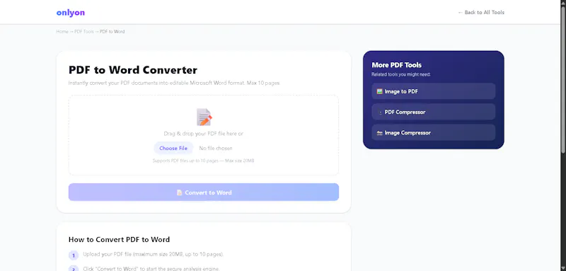 OnlyOn: Free AI & PDF Toolkit screenshot 4