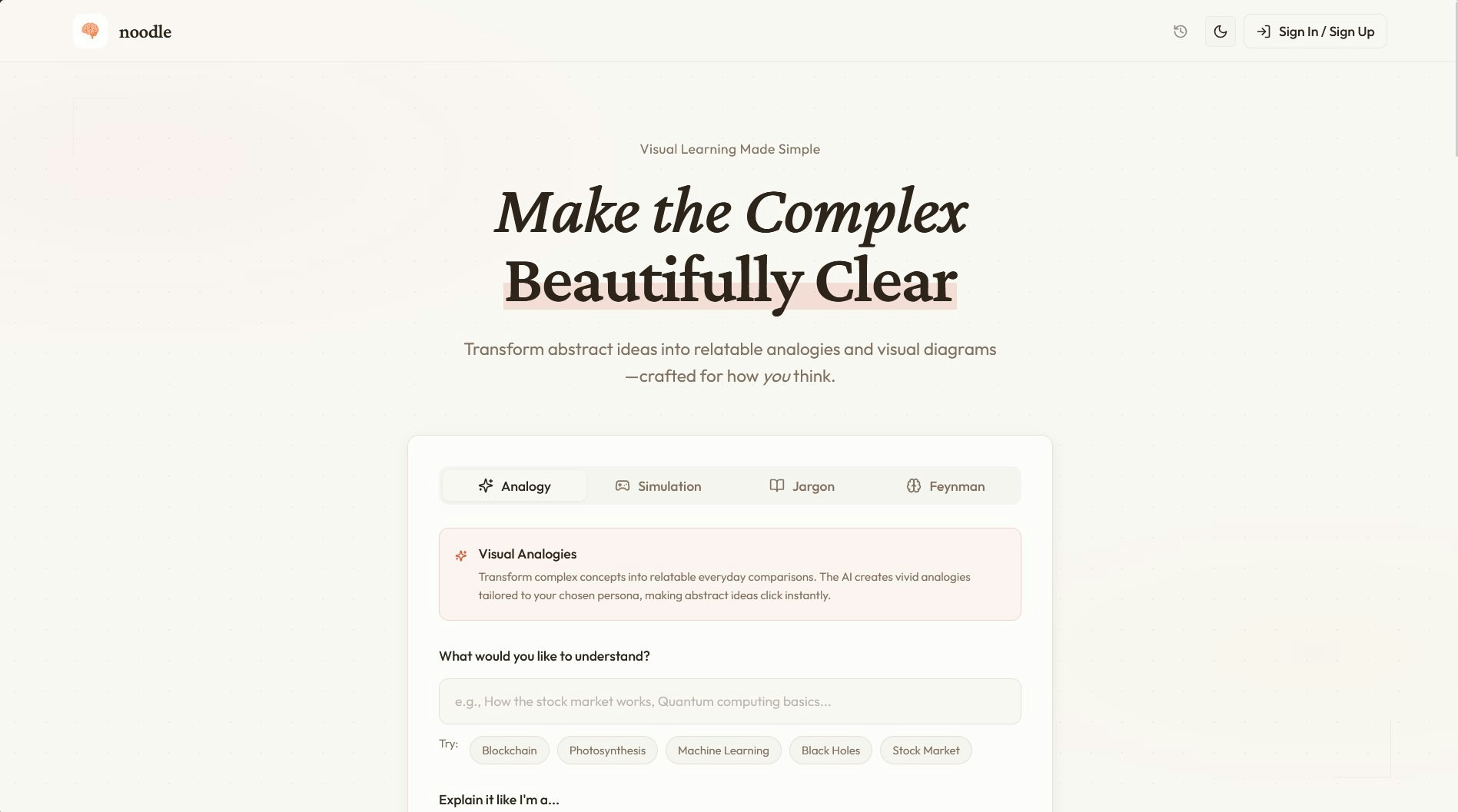 noodle - Main product screenshot demonstrating key features and user interface