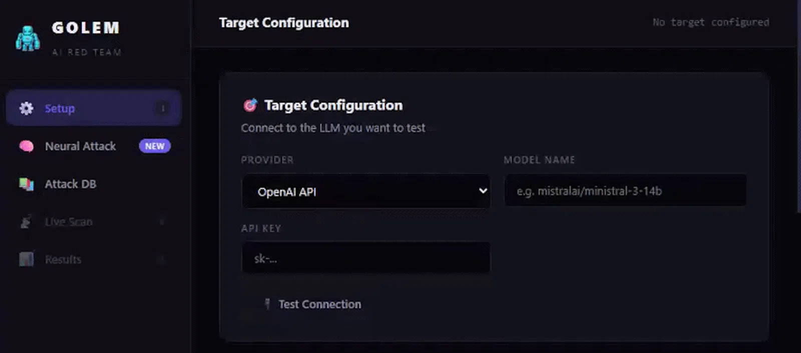 GOLEM - Next-Gen security tester for AI screenshot 2