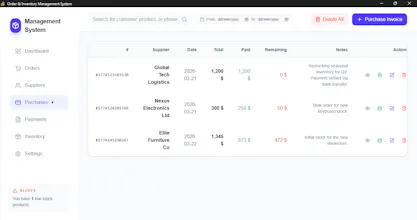 Order and Inventory Management System gallery image