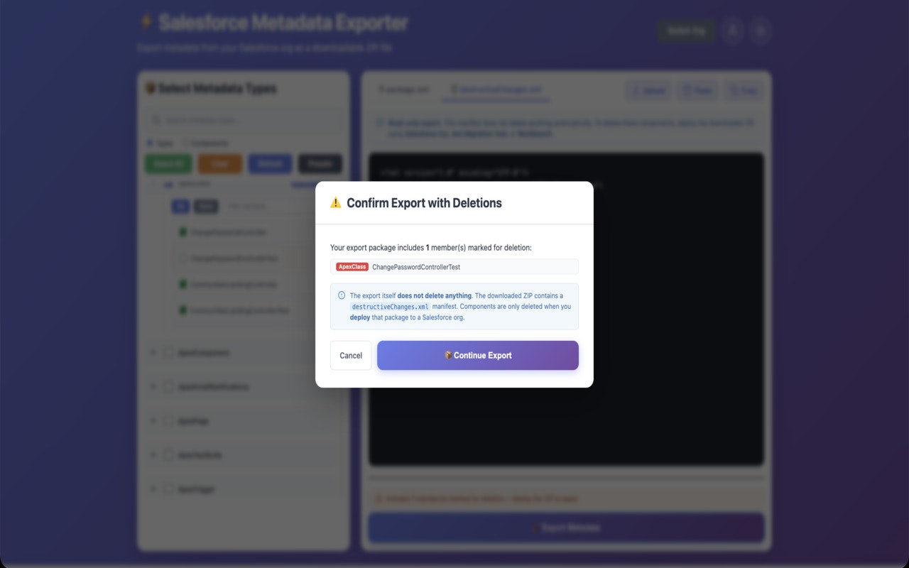 Salesforce Metadata Exporter gallery image