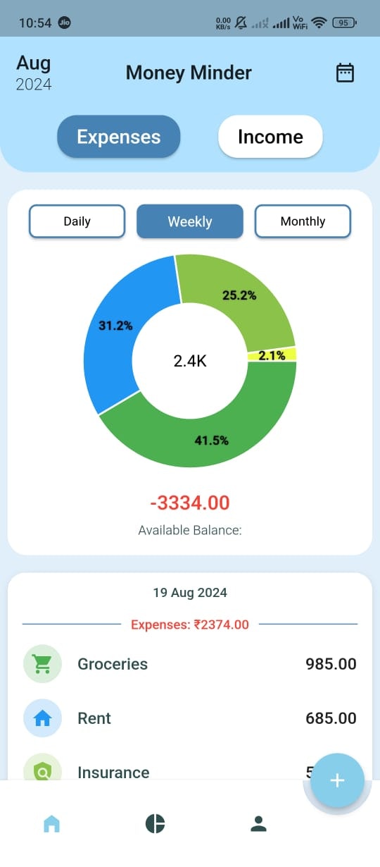 Money Minder- Spese e tracker di redditi media 2