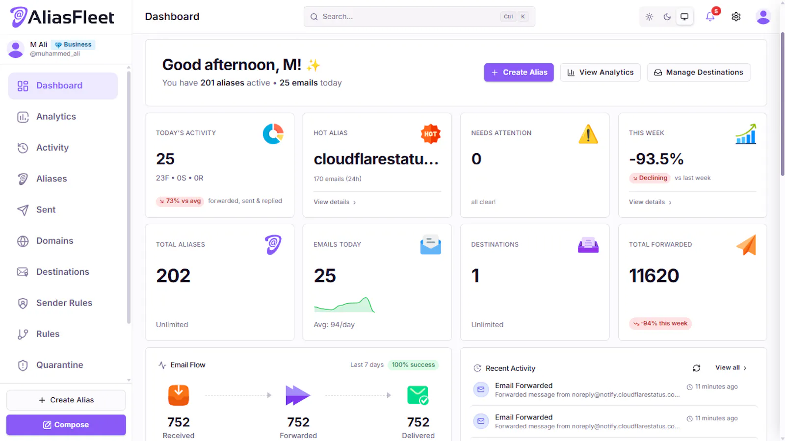AliasFleet screenshot 1