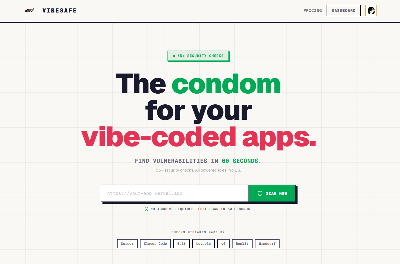 Vibesafe - Main product screenshot demonstrating key features and user interface