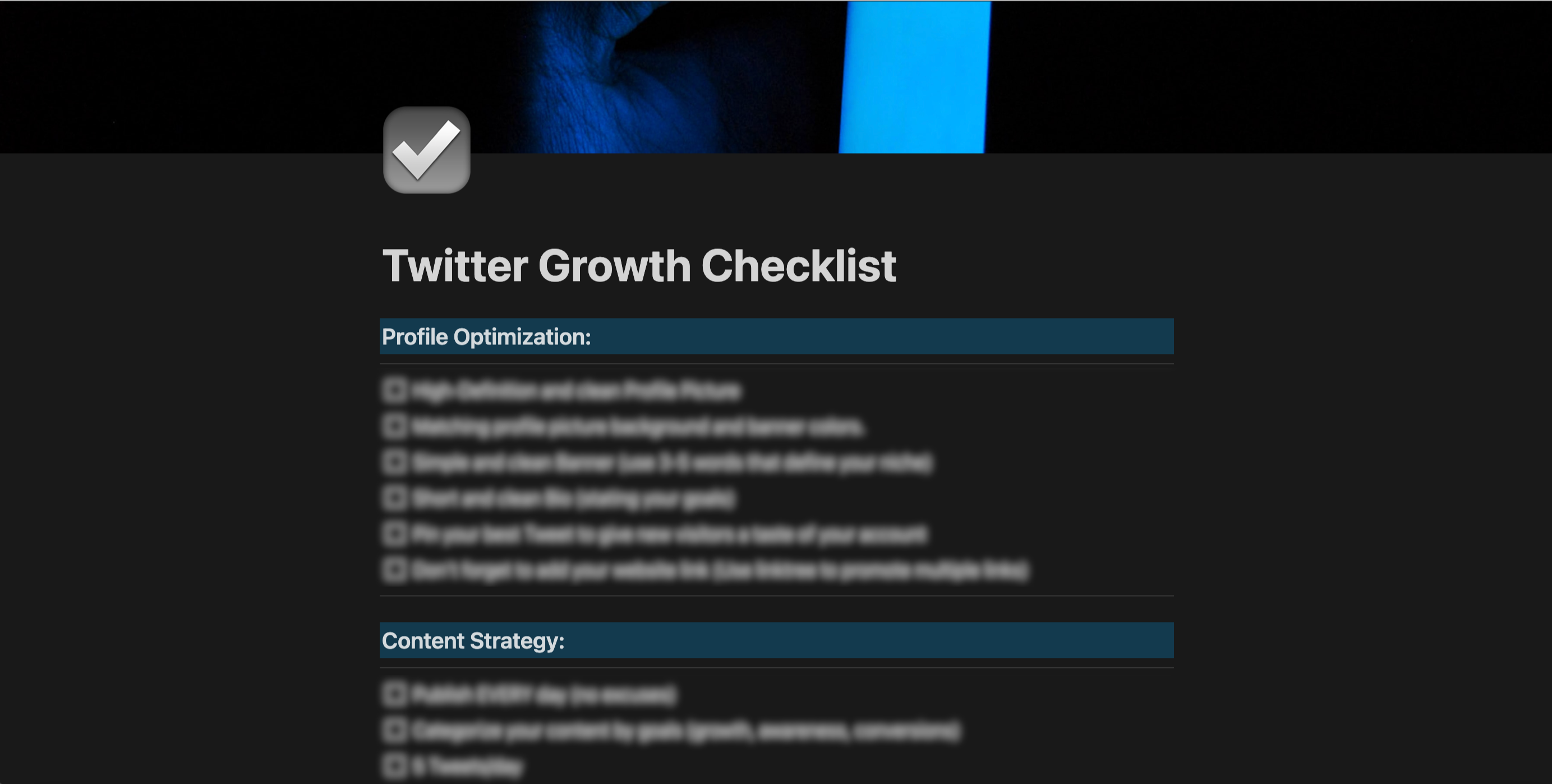 Twitter Growth Checklist gallery image