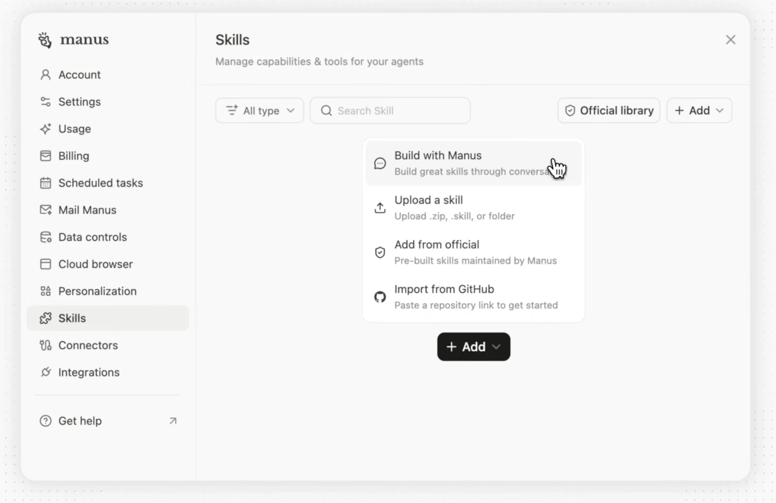 Manus Skills screenshot 2