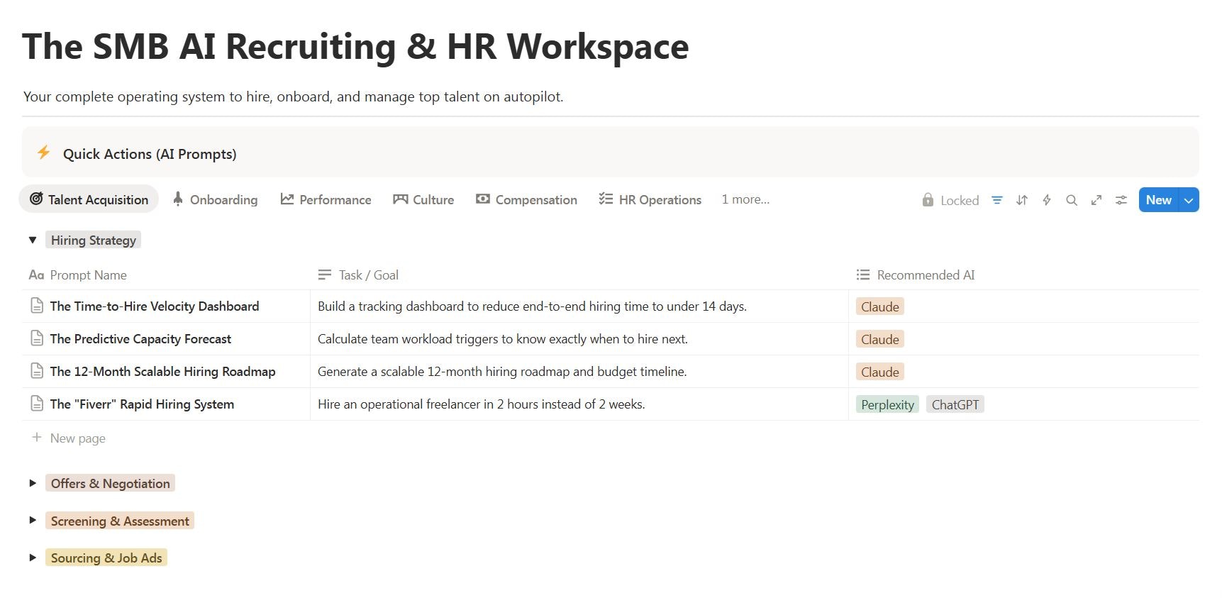 The SMB AI Recruiting & HR Workspace gallery image