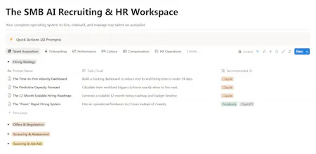 The SMB AI Recruiting & HR Workspace gallery image