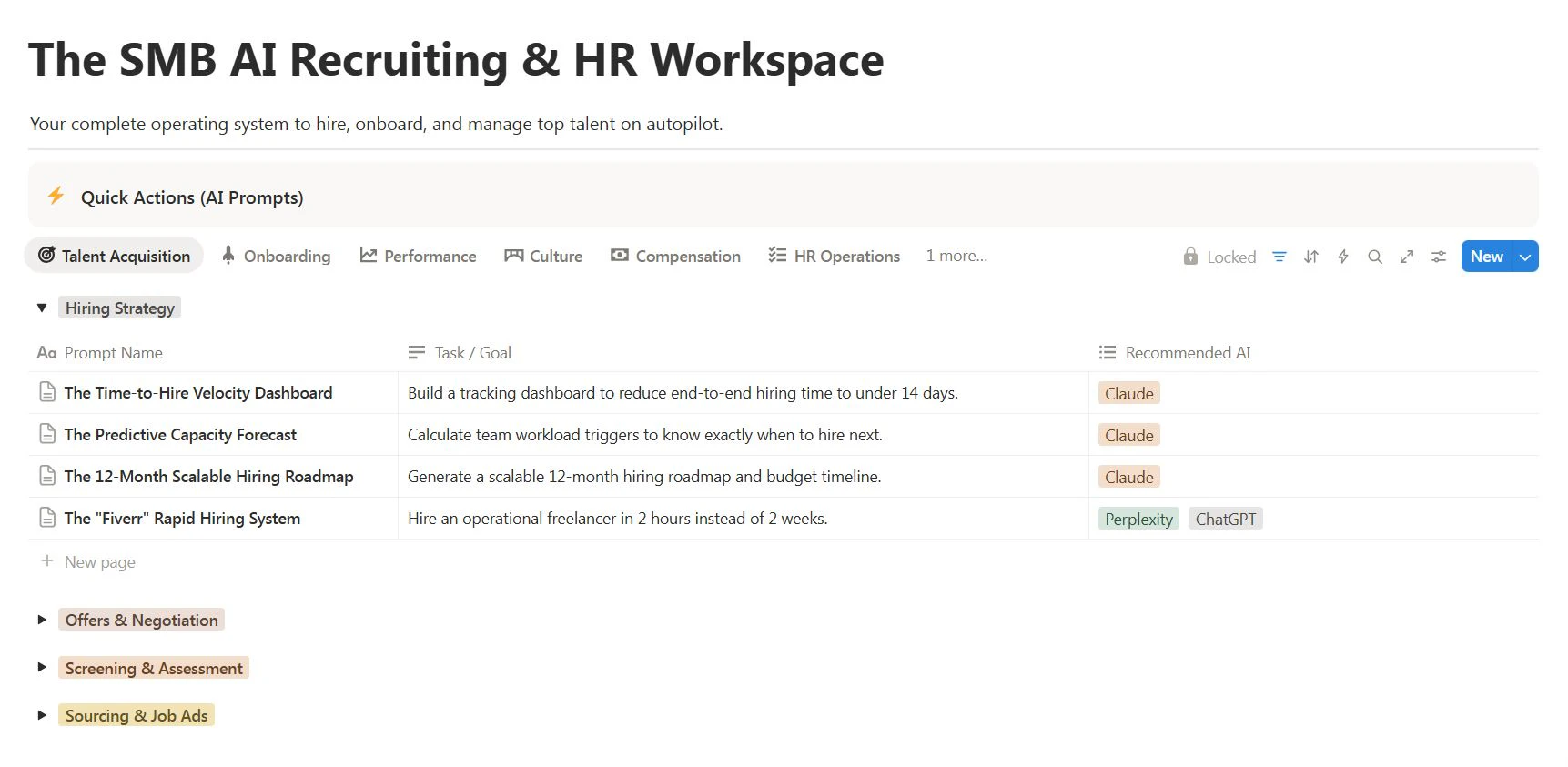 The SMB AI Recruiting & HR Workspace screenshot 2