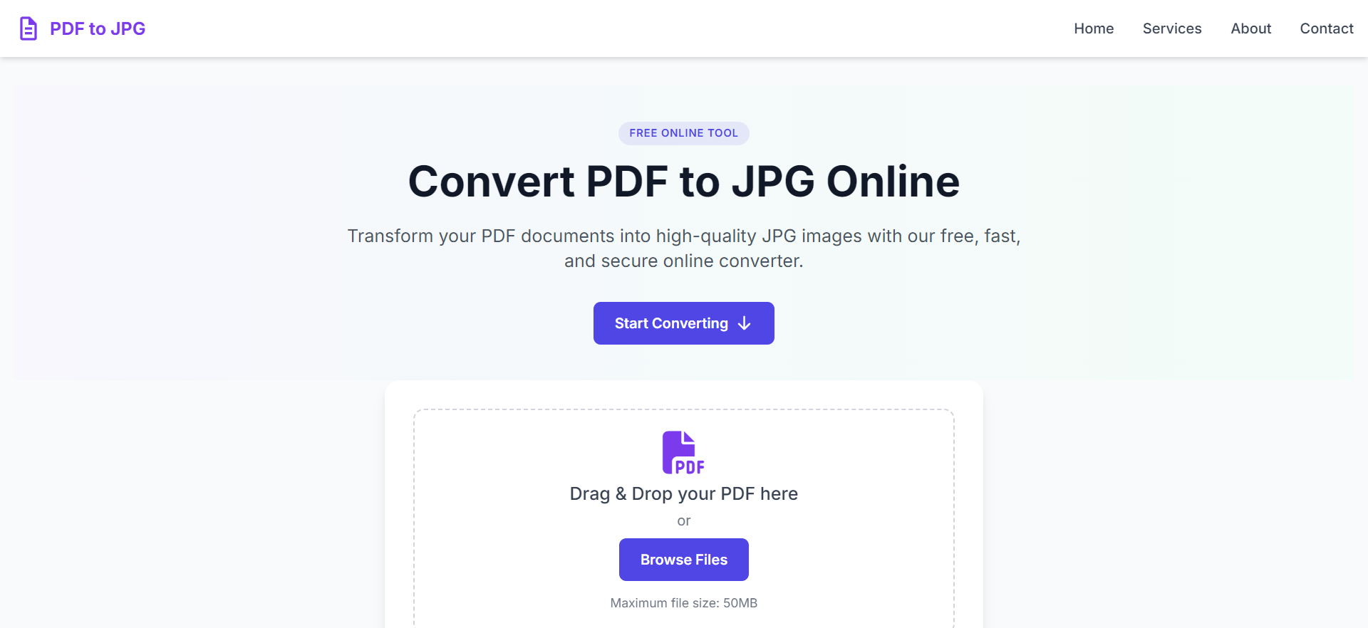 PDF to JPG Converter gallery image