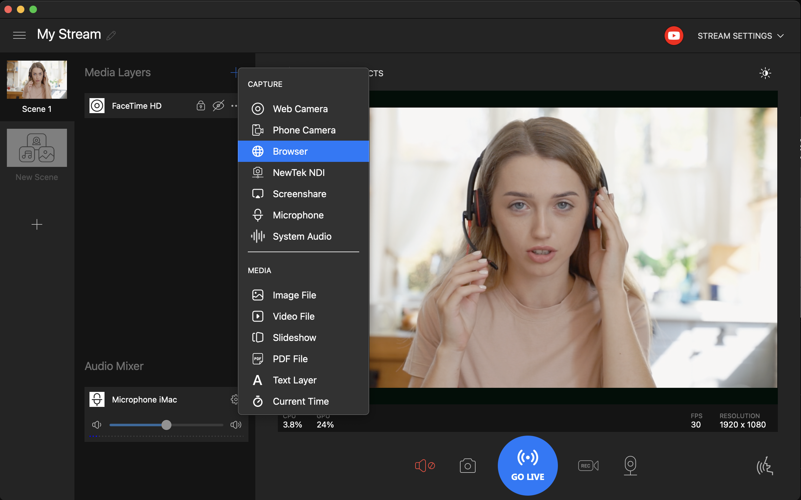Splitcam - Software in studio multi-streaming live gratuito e potente media 8