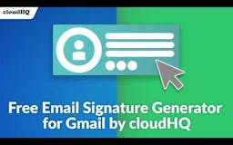 Email Signature Generator by cloudHQ media 2
